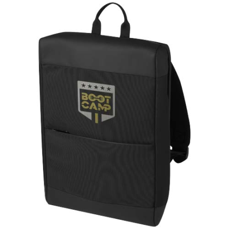 Sac à dos publicitaire Rise recyclé certifié GRS pour ordinateur portable de 15,6"
