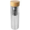 Bouteille à infusion personnalisable Bailey en verre borosilicate de 400 ml avec couvercle en bambou Bouteille à infusion personnalisable Bailey en verre borosilicate de 400 ml avec couvercle en bambou