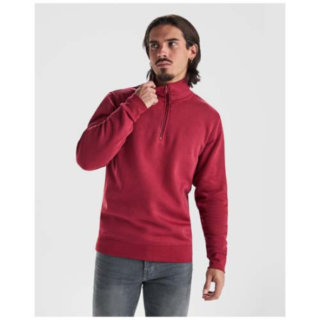 Pull zippé personnalisable Aneto en coton et polyester 280g/m² - S à 3XL