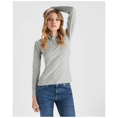 Polo publicitaire Estrella en coton piqué 220g/m² pour femme - S à 3XL