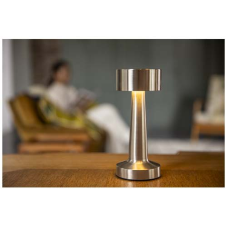 Lampe de table personnalisable rechargeable en plastique recyclé avec intensité réglable et 3&nbsp;modes d’éclairage Aludra