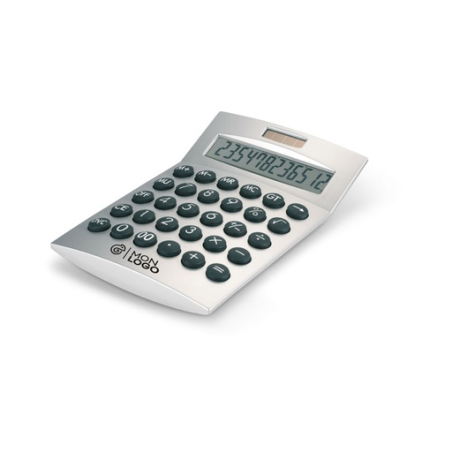 Calculatrice publicitaire affichage 12 chiffres en plastique