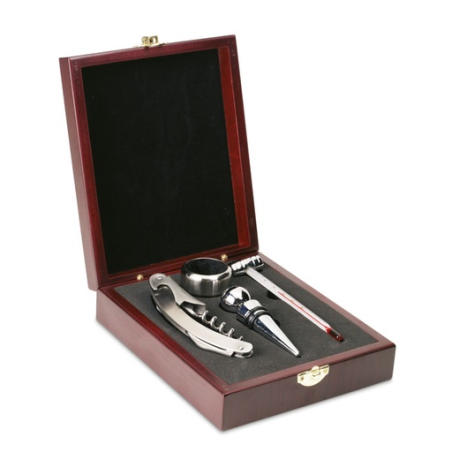 Set vin personnalisable classique dans une boîte en bois