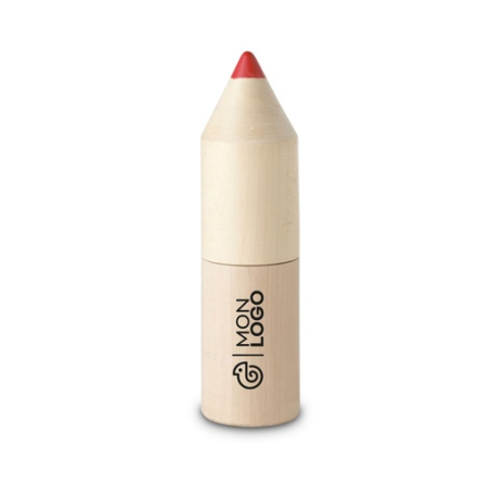 Set personnalisable de 12 crayons de couleur avec boite en bois