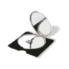 Double miroir de poche personnalisable en aluminium Double miroir de poche personnalisable en aluminium