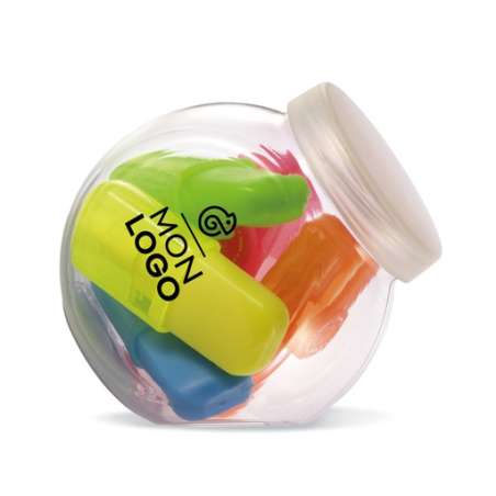 Pot personnalisable avec 5 surligneurs FUN FOR FIVE