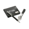 Set cadeau personnalisable élégant avec un stylo bille twist un porte-clés en métal avec boucle en PU et un porte-monnaie en PU Set cadeau personnalisable élégant avec un stylo bille twist un porte-clés en métal avec boucle en PU et un porte-monnaie en PU