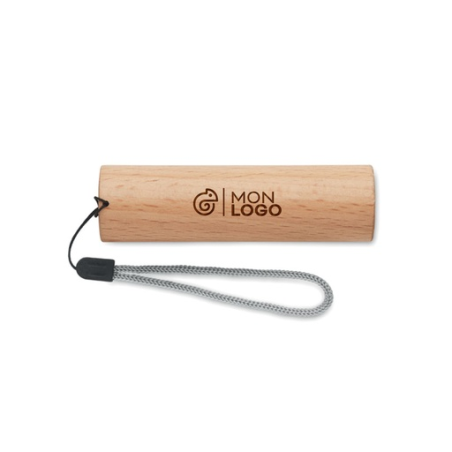 Torche personnalisable rechargeable en bois