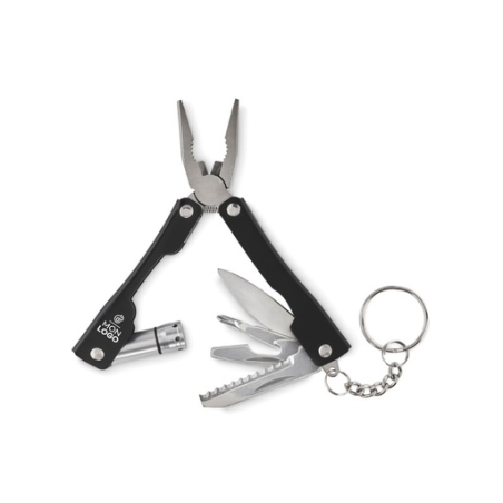 Pince multifonctions personnalisable en inox avec lampe