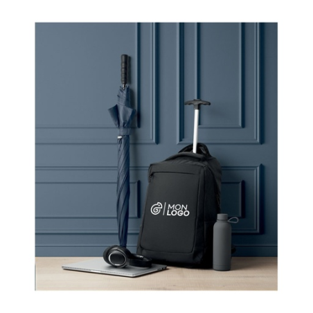 Sac à dos trolley personnalisable pour ordinateur en RPET 600D - DALVIK