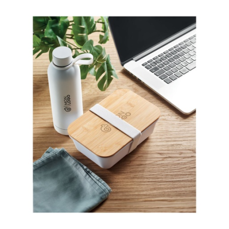 Set avec une lunch box 900 ML et une gourde isotherme 500 ML personnalisables - EMERALD