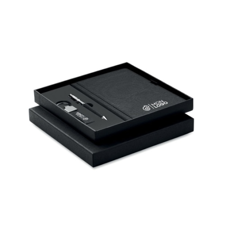 Coffret cadeau écriture personnalisé (stylo, carnet, porte-clés) - SCRIBI 4
