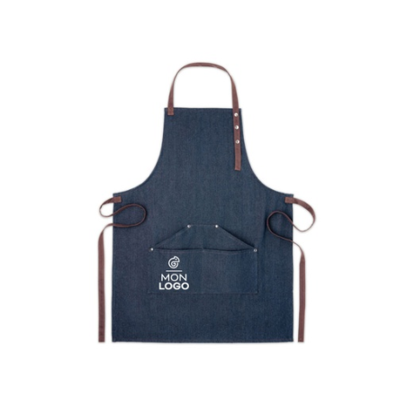 Tablier personnalisable en denim 240 gr/m² avec 3 poches