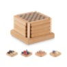 Set personnalisable de 4 sous-verre en liège et MDF avec jeux de société
