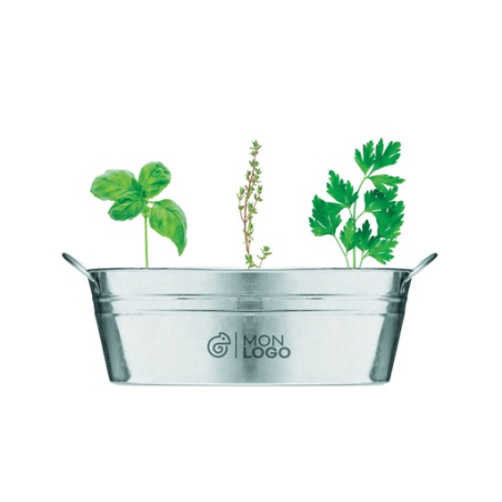 Bac en zinc personnalisable pour herbes aromatique MIX SEEDS