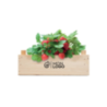 kit personnalisable avec graines de fraises dans une caisse en bois