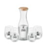 Set de boisson personnalisable avec carafe et 4 verres en verre recyclé