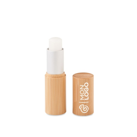 Baume à lèvres personnalisé en tube bambou GLOSS LUX