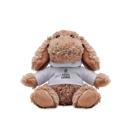 Peluche chien avec son sweat personnalisable