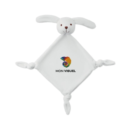 Doudou pour bébé personnalisable en PET - 34 x 37 cm