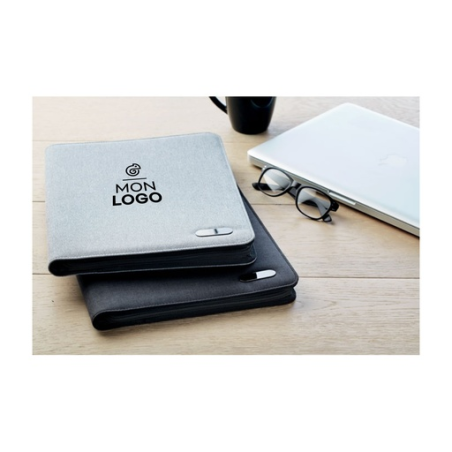 Conférencier personnalisable A4 zippé bicolore