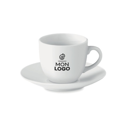 Tasse à expresso personnalisable avec sa soucoupe 80 ml