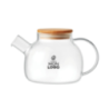 Théière personnalisable en verre avec infuseur en acier inoxydable et couvercle en bambou 850ml Théière personnalisable en verre avec infuseur en acier inoxydable et couvercle en bambou 850ml