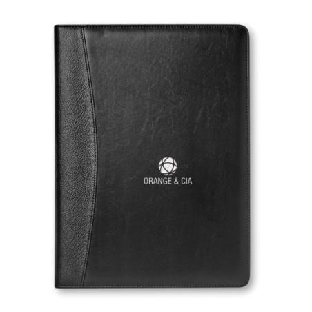 Conférencier personnalisé A4 en PU avec calculatrice et stylo en métal