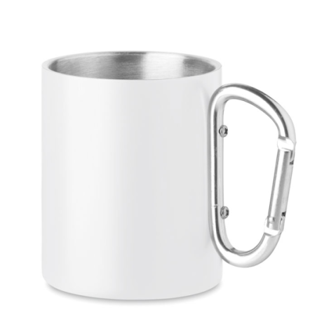 Mug mousqueton personnalisé en inox 300ml - AROM