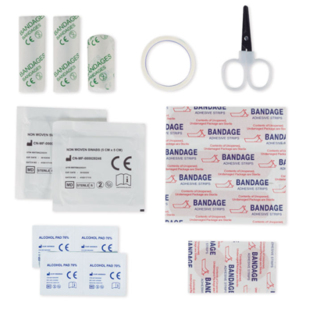 Trousse personnalisable de premiers secours en RPET CAREONE