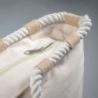 Sac de plage personnalisable en toile de coton 280gr/m2 et jute avec poignet en corde MAKENKE Sac de plage personnalisable en toile de coton 280gr/m2 et jute avec poignet en corde MAKENKE