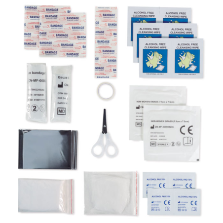 Trousse personnalisé de premiers secours dans étui en PU rigide CARETWO
