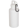 Bouteille publicitaire en RPET uni certifié RCS avec mousqueton 400&nbsp;ml Oregon