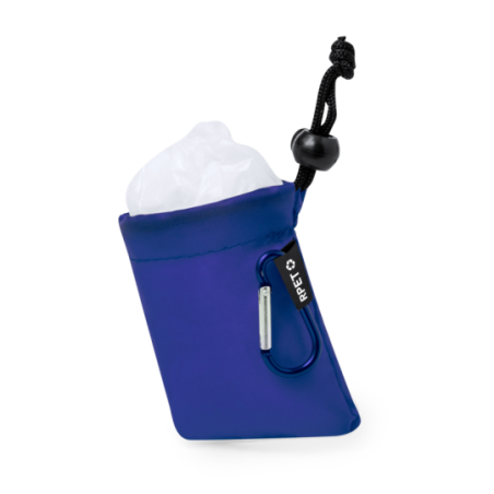 Poncho de pluie personnalisable en PEBD dans son étui en RPET pour enfant - Claytop