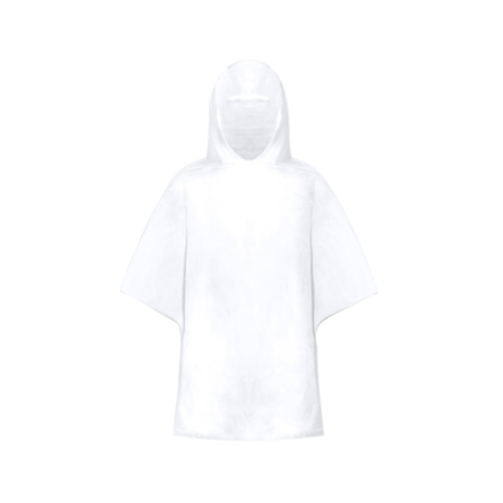 Poncho de pluie personnalisable en PEBD dans son étui en RPET pour enfant - Claytop