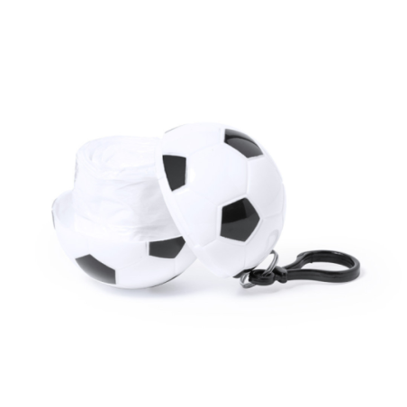 Poncho de pluie jetable personnalisé dans son porte-clés pour adulte - Footbal