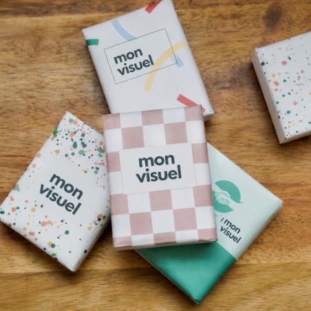 Paquet de 5 mouchoirs personnalisé en papier biodégradable - Made in Europe