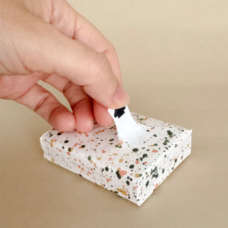 Paquet de 5 mouchoirs personnalisé en papier biodégradable - Made in Europe