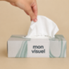 Boîte de 100 mouchoirs personnalisable en papier biodégradable - Made in Europe - Rectangle