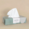 Boîte de 100 mouchoirs personnalisable en papier biodégradable - Made in Europe - Rectangle