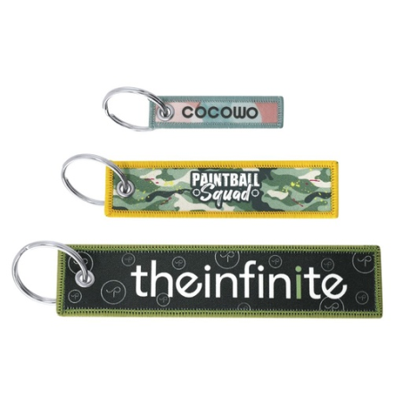 Porte-clés en tissu recyclé personnalisable en sublimation recto/verso inclus