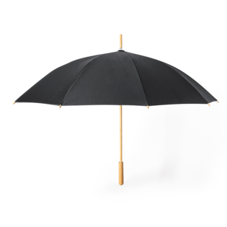 Parapluie tempête personnalisé en RPET poignée en bambou - Ø105cm - Gotley