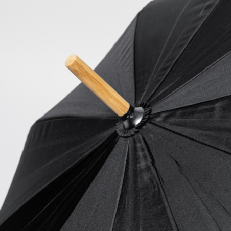 Parapluie tempête personnalisé en RPET poignée en bambou - Ø105cm - Gotley