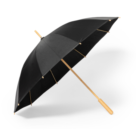 Parapluie tempête personnalisé en RPET poignée en bambou - Ø105cm - Gotley