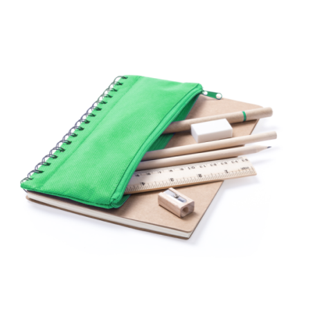 Carnet publicitaire A5 couverture en carton recyclé et sa trousse intégrée Mosku