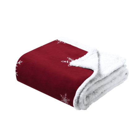 Plaid de noël personnalisable en sherpa 380 g/m2 Ricord