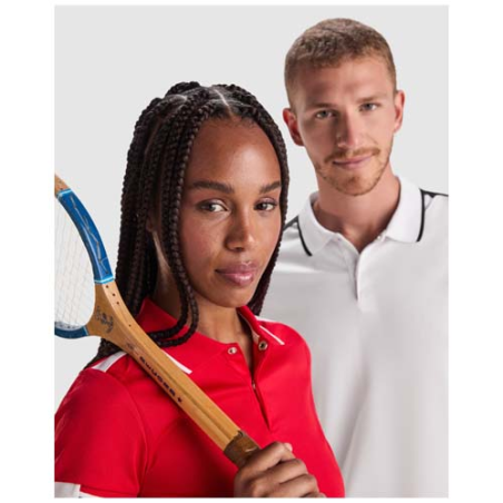 Polo de sport publicitaire en polyester et polyester recyclé 140g/m² certifié GRS Tamil pour femme - S à 2XL