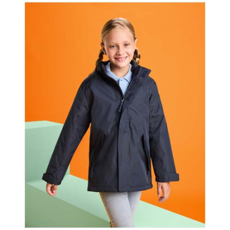 Veste parka personnalisée en polyester recyclé matelassée pour enfant 400g/m2 - 4 à 12 ans