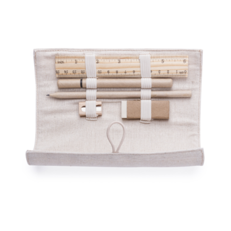 Trousse personnalisable en jute et coton 5 pièces incluse Sulpox