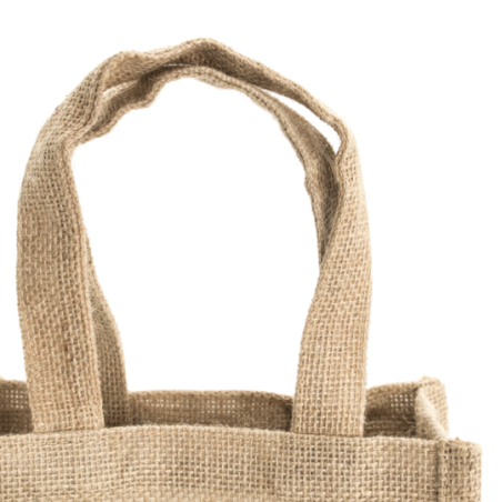 Sac pour 2 bouteilles publicitaire en jute Koop